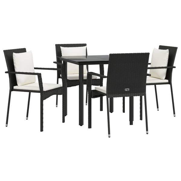 Garten Essgruppe 3029232-2 (5-teilig) Schwarz - Weiß - 80 x 80 cm