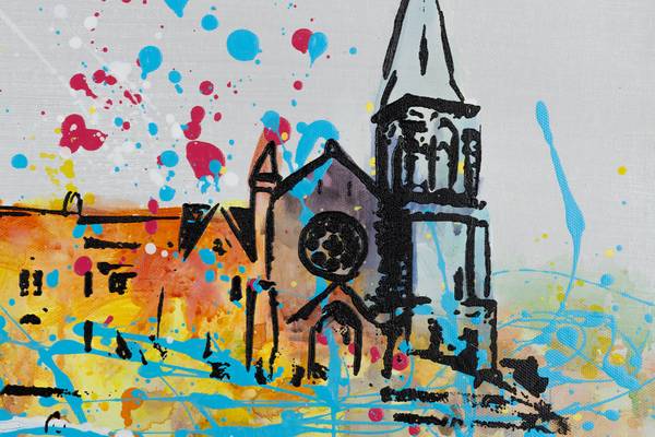 Tableau peint à la main Warsaw Urbain Coton - 120 x 60 x 4 cm