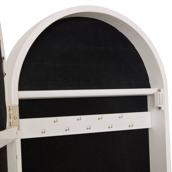 Schmuckschrank LEXY Weiß - Holzwerkstoff - 34 x 158 x 38 cm