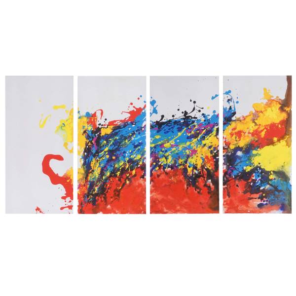 Amei Handgemaltes Ölgemälde 60x120 Cm – Abstrakte Blumen Auf Leinwand, Gerahmt, Hellblau