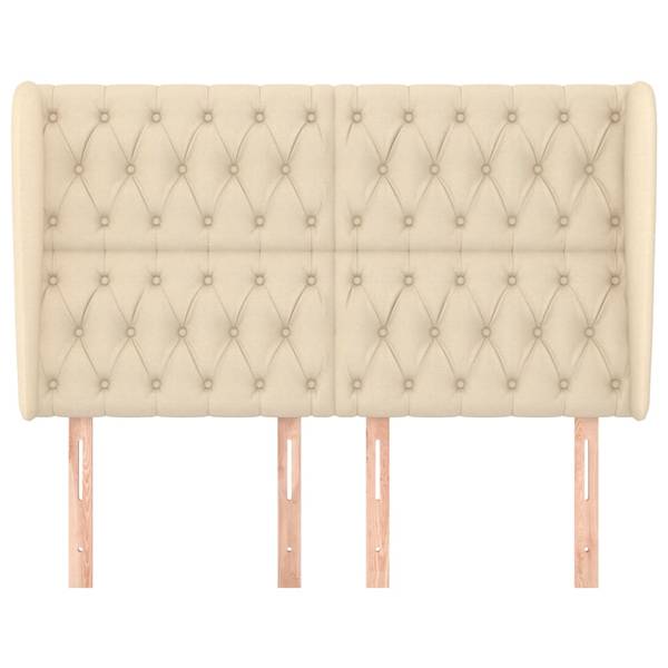 Tête de lit 3015806 Blanc - Polyester - Mélèze - 147 x 128 x 23 cm