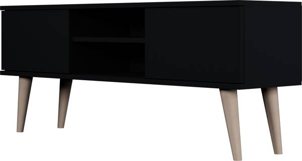 TV-Lowboard Micky Schwarz - Eiche - 120 x 56 x 35 cm
