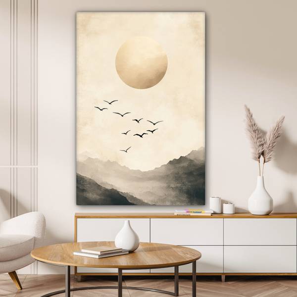 CANVAS SCHILDERIJ Landschap 80 x 120 cm