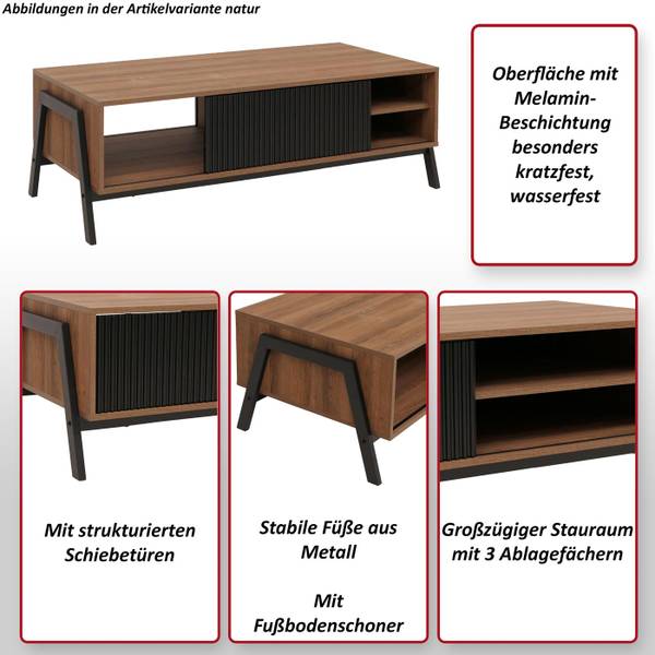 Couchtisch O40 Braun