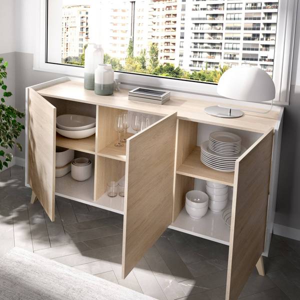 Kommode Afrodite Braun - Holzwerkstoff - 43 x 75 x 155 cm