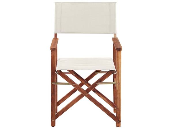 Chaise de jardin CINE Marron - Blanc - Profondeur : 50 cm
