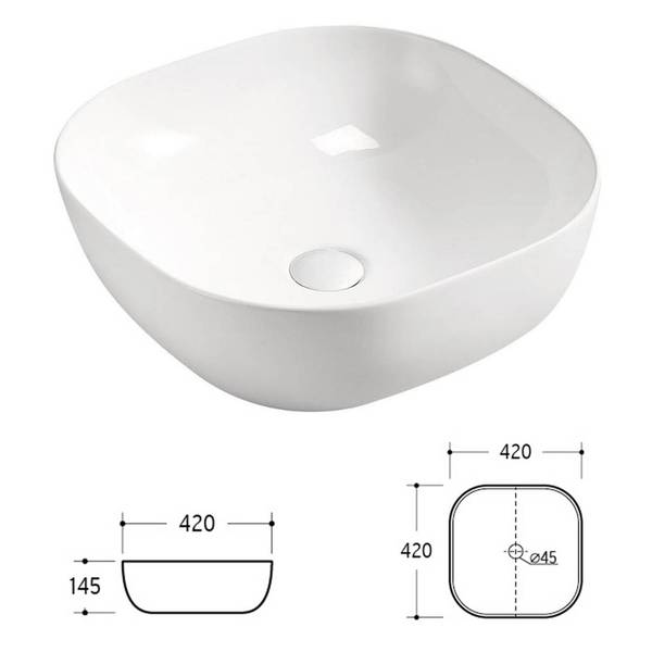 Waschtisch PUEBLA-56-106 Beige - Holzwerkstoff - 80 x 64 x 46 cm