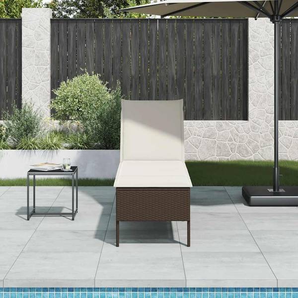 Chaise longue 3044400 Marron - Blanc crème