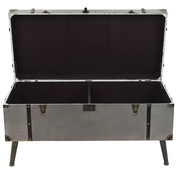Table basse 245759 Argenté - Aluminium - 51 x 48 x 102 cm