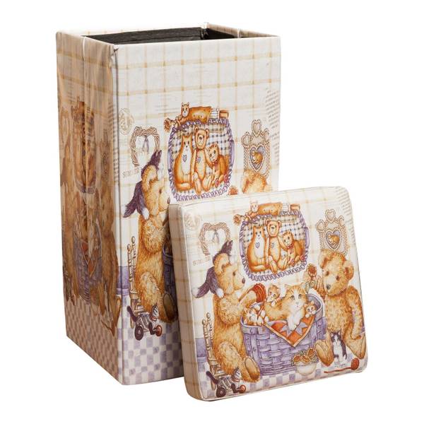 Pouf - Ours en peluche Cuir synthétique - 32 x 60 x 32 cm