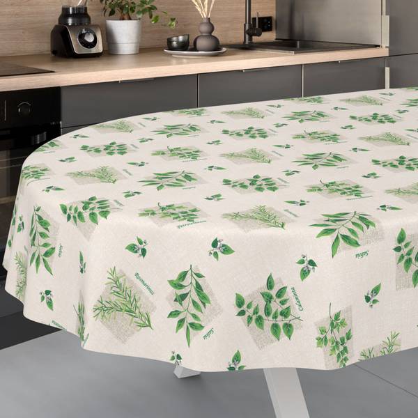Wachstuchtischdecke Botanic Kräuter Tiefe: 180 cm