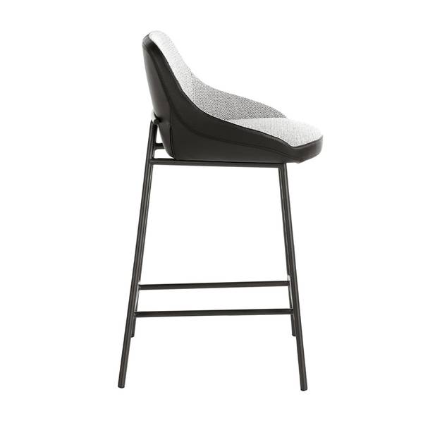 Hocker 4100 Grau - Strukturstoff - Webstoff - 51 x 90 x 50 cm