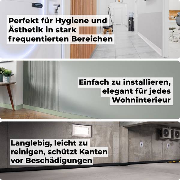 Breite Weichsockelleiste 810-L100 Dunkelgrau - Tiefe: 1000 cm