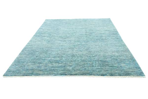 Designer Teppich Abstract Grün - Wolle - 215 x 1 x 270 cm