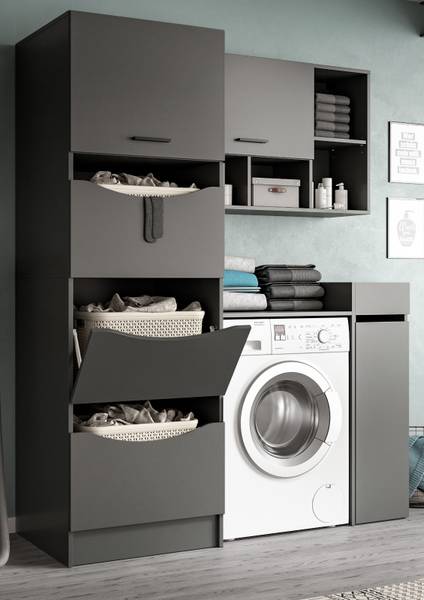 Waschmaschinenschrank Flexy 4-teilig Breite: 155 cm