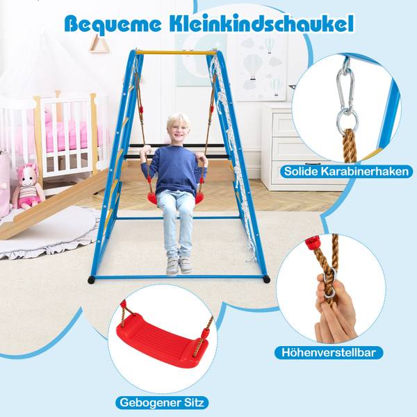 Kletterspielset EB50407NX+DE Blau - Metall - 150 x 158 x 225 cm