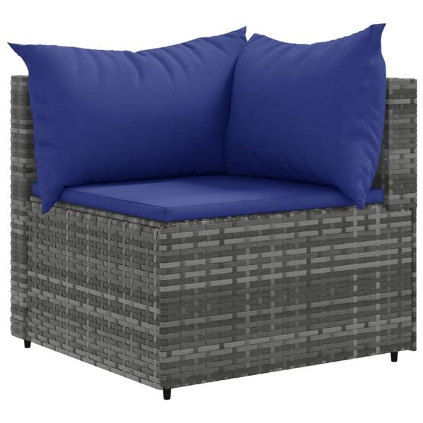 Garten-Lounge-Set 3043059-5 (11-teilig) Blau - Grau - Stahl - 63 x 57 x 63 cm