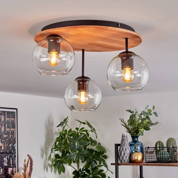 Deckenleuchte Cesaro Holzwerkstoff - Metall - 42 x 21 x 43 cm