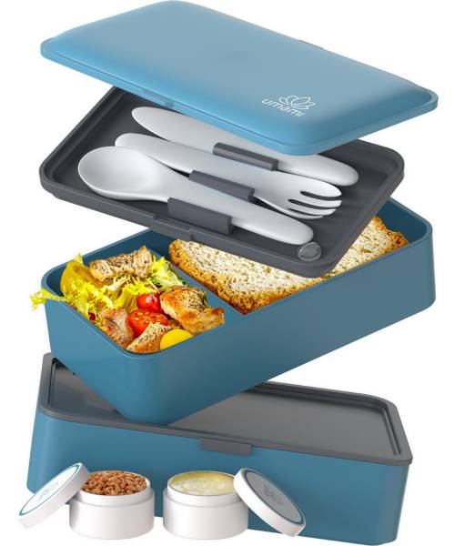 Bento Box Original Blau - Polypropylen - 11 x 11 x 19 cm