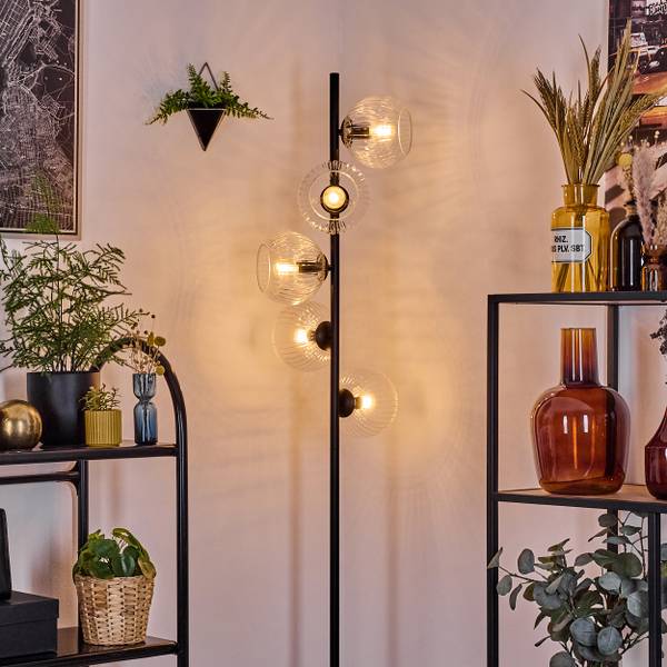 Stehlampe Cesaro Aluminium - Klarglas - 17 x 160 x 83 cm