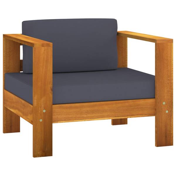 Garten-Lounge-Set 3006534-4 (7-teilig) Grau - Akazie - 60 x 25 x 100 cm