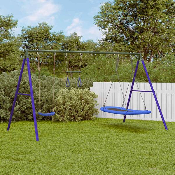 Schaukel 3283616 Blau - Stahl - Polypropylen - Polyethylen - 185 x 185 x 341 cm
