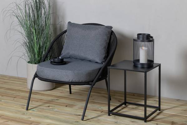 Loungestuhl Lindos 2er Set Schwarz