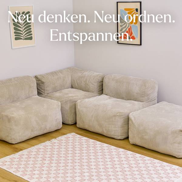 Modulares Sitzsack Sofa ZEN 4-tlg. Beige