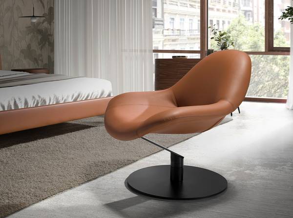 Drehbarer Sessel 5116 Braun - Kunstleder - Kunstharz - Vinyl - 86 x 79 x 83 cm