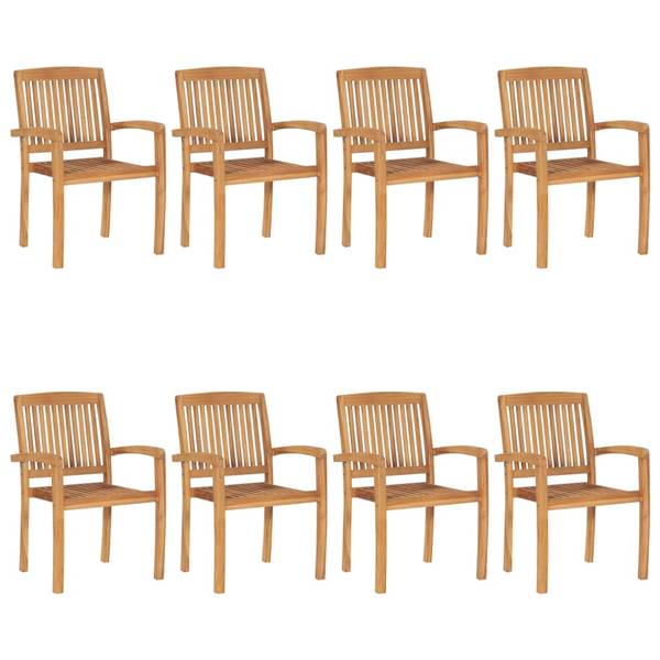 Gartenstuhl 3007899-4 8er Set Rot
