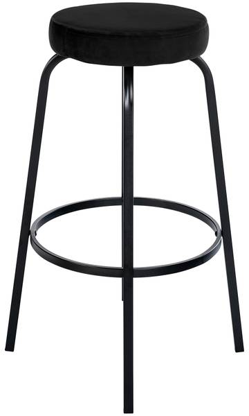 Barkruk Kamari zwart - kunstmatig dierenvel