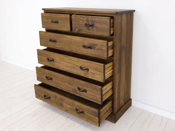 Kommode Rustyk 5_6 Braun - Kiefer - Stahl - 112 x 125 x 45 cm