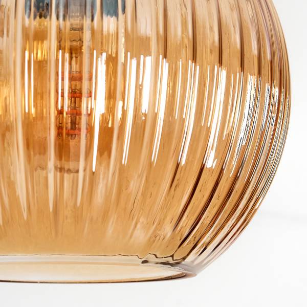 Stehlampe Cesaro Orange - Aluminium - Klarglas - Marmor - 101 x 185 x 72 cm