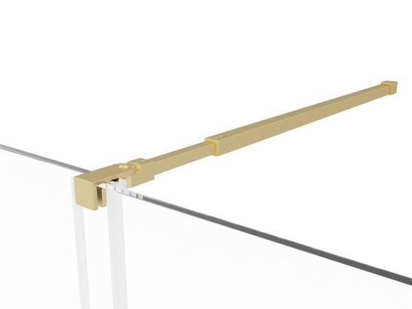 Duschwand YOREM Gold - Metall - 1 x 200 x 120 cm