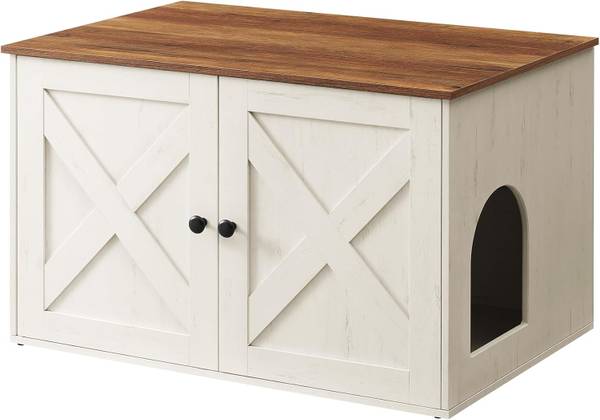 Katzenschrank 101405 Weiß - Holzwerkstoff - 92 x 59 x 11 cm