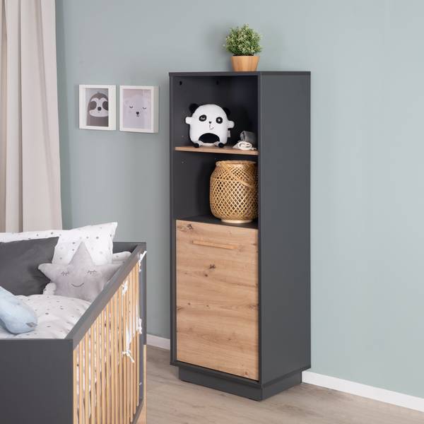 Standregal Lenn Grau - Holzwerkstoff - 55 x 150 x 40 cm
