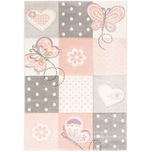 Tapis Enfants Maui Plaid Cœurs 120 x 170 cm