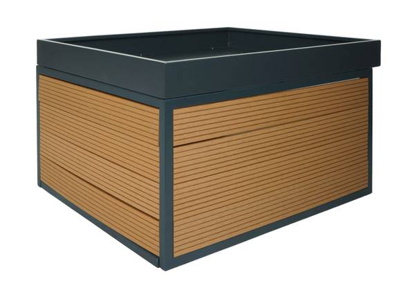 Mähroboter-Garage L45 Braun - Grau - Eisen - 60 x 40 x 73 cm