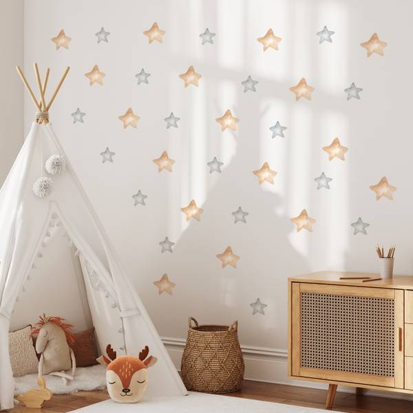 Wandsticker Sternchen 40er Set Beige - 120 x 60 x 60 cm