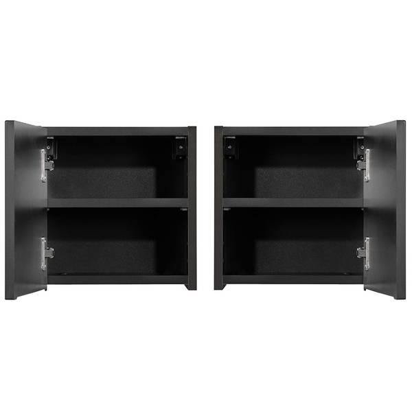 Hängeschrank NEWPORT-56-8 Schwarz - Holzwerkstoff - 30 x 30 x 19 cm