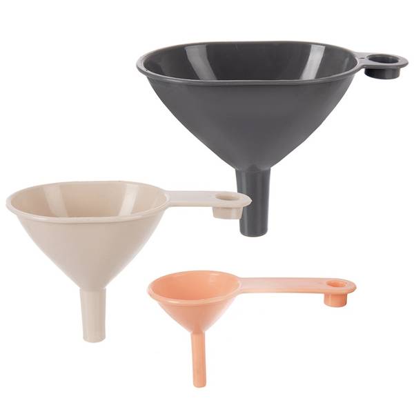 Küchentrichter 3er Set 120458 Schwarz - Pink - Kunststoff - 4 x 4 x 9 cm