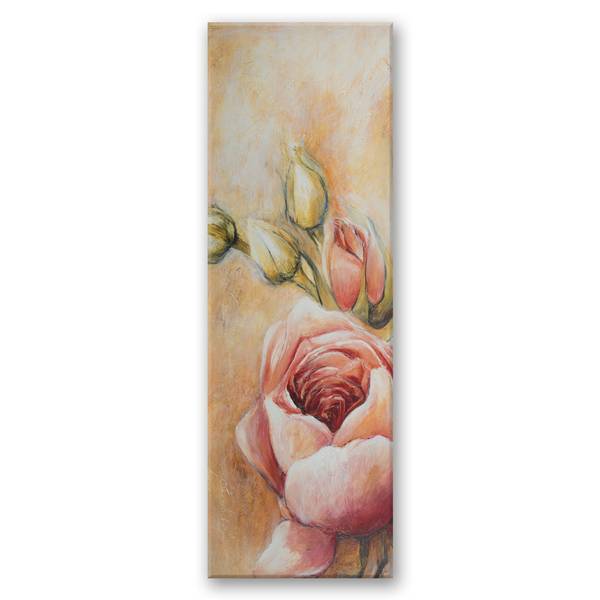 Wandbild gemalte rosen 30 x 90 cm