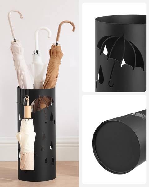 Regenschirmständer 100590 Schwarz - Stahl - 44 x 19 x 19 cm