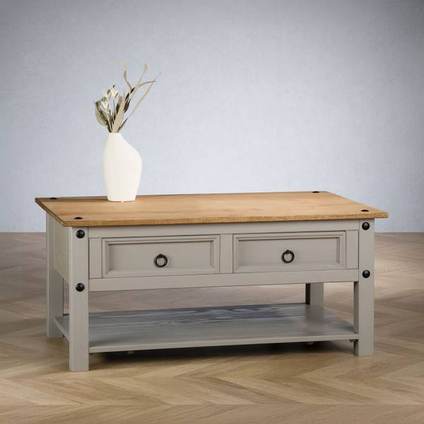 Couchtisch RAMON Grau - Kiefer - 100 x 45 x 60 cm