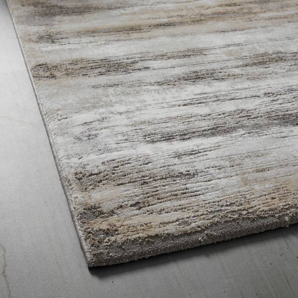 Webteppich OXFORD 4 Blau - Grau - Holzwerkstoff - 200 x 1 x 290 cm