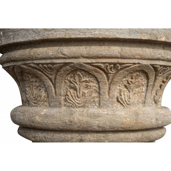 Wandbrunnen LEBENSQUELLE Grau - Stein - 75 x 163 x 75 cm