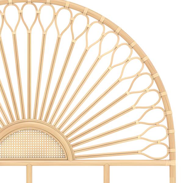 Tête de lit en rotin naturel 140 cm Marron - Rotin - 3 x 131 x 140 cm