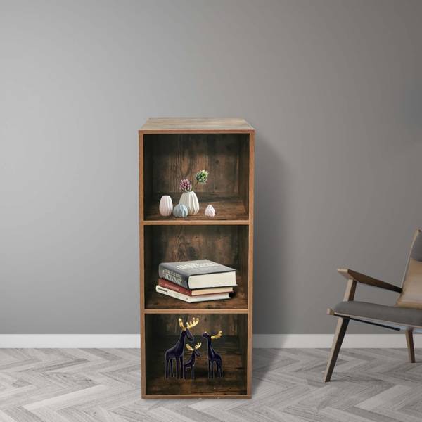 Regal JUNAEA13LD-NOTEN_1 Braun - Holz teilmassiv - 33 x 99 x 35 cm