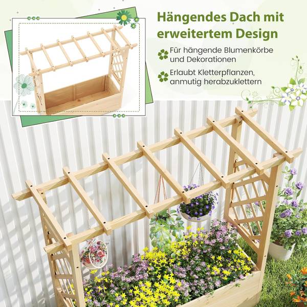 Hochbeet SF6643DE Braun - Massivholz - 40 x 103 x 115 cm