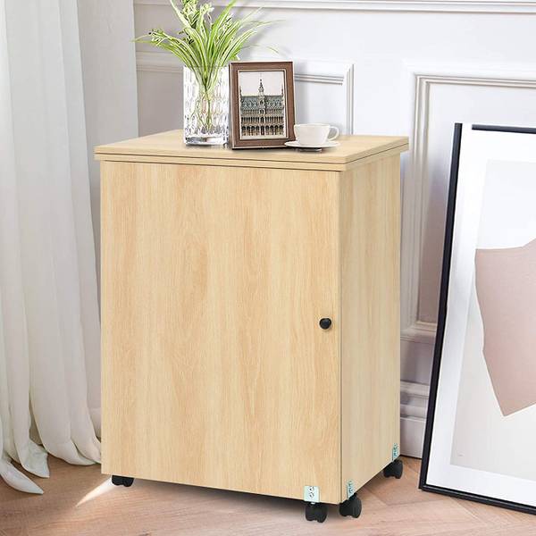 2 in 1 Nähschrank Schreibtisch Beige